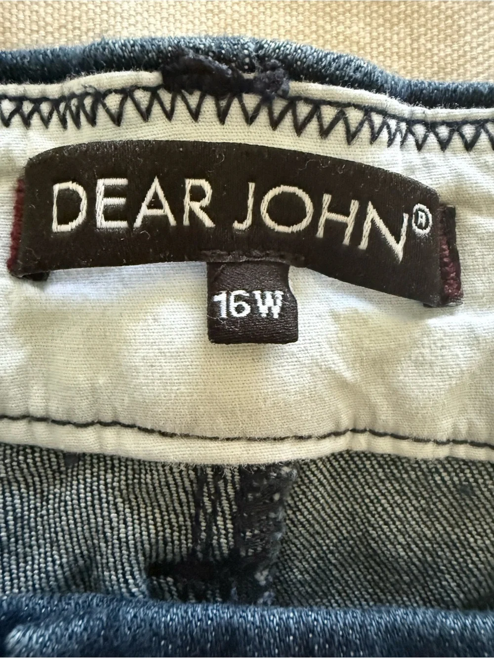 Dear John Hampton Preppy Denim Classic Cuffed Shorts Dark Wash Indigo Plus 16W